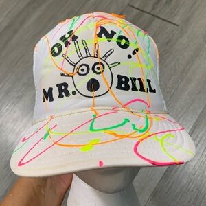 Mr.Bill “Oh No!” Saturday Night Liveght Live Vintage Neon 80’s Trucker Hat RARE